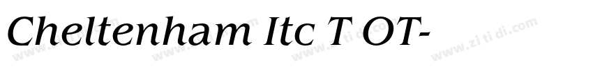 Cheltenham Itc T OT字体转换